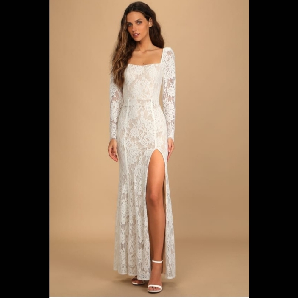 Lulu's Together in Bliss long sleeve maxi dress size XS